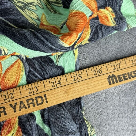 Speedo Swim Beach Cover‎ Up Womens Large Green Aquatic Floral Print Open Front - Picture 9 of 12